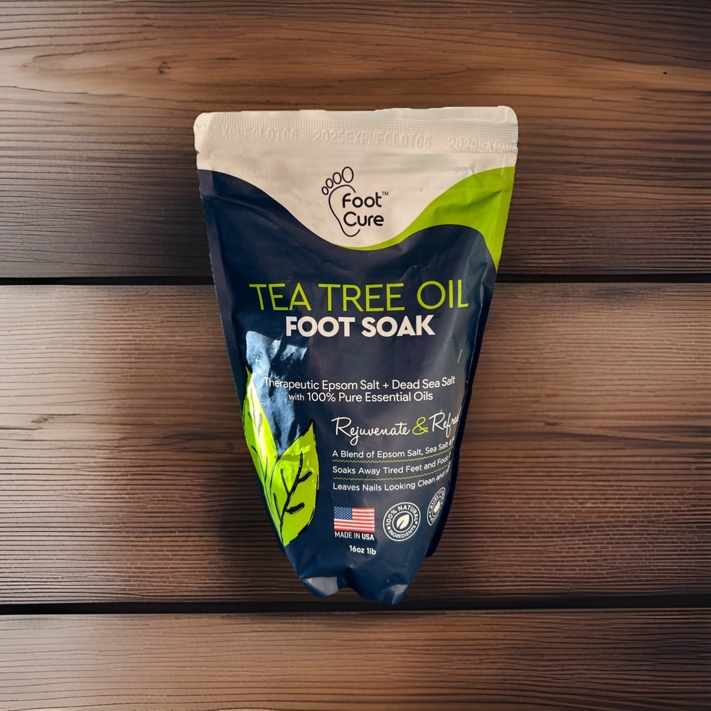 Foot Cure Tea Tree Oil Foot Soak Epsom‎ & Sea Salt & MSM 16oz NEW & SEALED